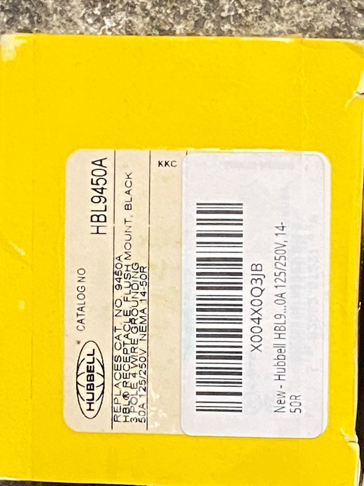 Hubbell, hbl9450A, 50 amp, 125/ 250 volt, Nema 14-50R, Receptacle
