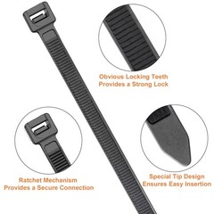 Cable Ties 8 Inch Heavy Duty Zip Ties With 120 Pounds Tensile Strength For Multi