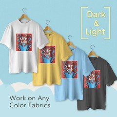 100 Sheets A-SUB Inkjet Printable Iron-On Heat Transfer Paper Dark Light T-shirt