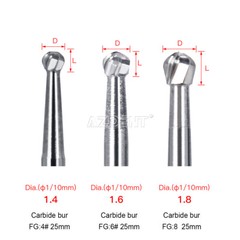 AZDENT Dental Tungsten Carbide Tungsten Steel Burs for High Speed Handpiece