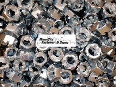 (10) 7/8-9 Slotted Hex Castle Nut Zinc Plated 7/8×9 Coarse Thread Lock Nut