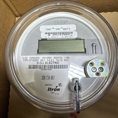 Lot Of 4 ITRON WATTHOUR METER KWH, CP1SDR3, FM16S, 4W, 10 LUG, Y/D 320A 120-480V