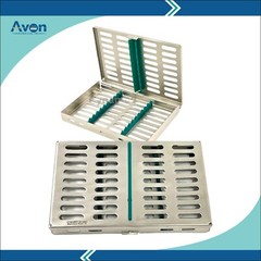 Set of 2 Sterilization Cassettes w/ Silicone Inserts 7″L x 5.5″W x 1.25″H