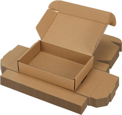 Small Shipping Boxes Set of 15 with Smile Stickers – Easy Fold & Self Locking