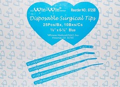 Winner BLUE 3/8 x 6-1/4 Dental Disposable Surgical Tips NIB 250 Count