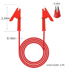 Alligator Clips Electrical Test Leads 6 Colors Dual Ended Crocodile Clips Wires