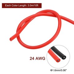 24 Gauge Wire Silicone Wire 24AWG Electrical Wire Stranded Wire Tinned Copper…