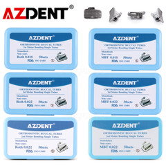 50Sets AZDENT Dental Orthodontic Buccal Tube 1st 2nd Molar Tube Roth MBT 022/018