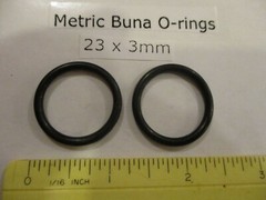 23mm ID x 29mm OD x 3mm thick O-ring. Buna-70. Quan 2.