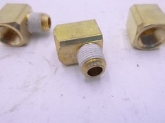 3 Pack Dixon 3040202C 1/8″ MNPT x 1/8″ FNPT 90° Extruded Brass Elbow Fittings
