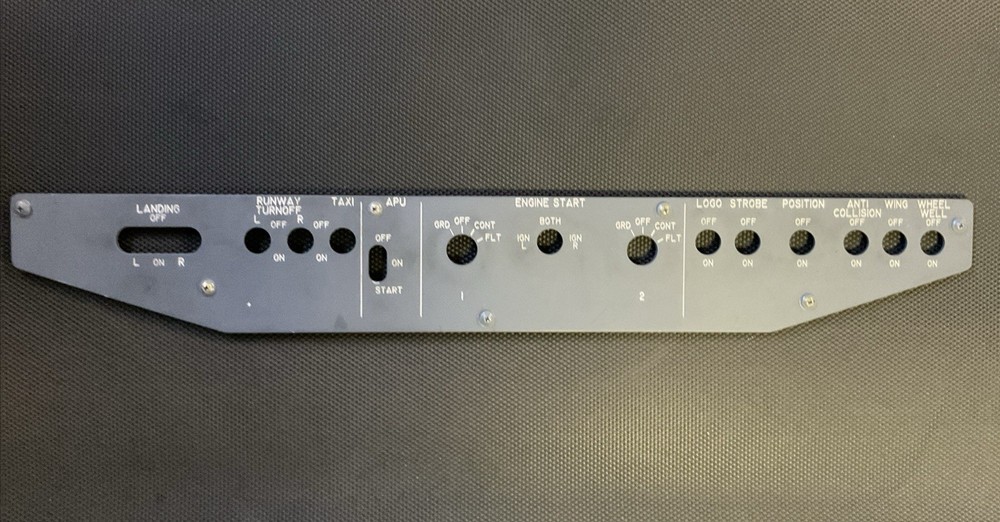 Boeing P-5 Lighting Panel For Landing Lights Engine Start And Position Lights