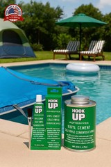 HOOK UP Vinyl Cement – Waterproof Pool Liner Repair Glue for Vinyl & PVC, Fast-D