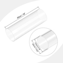 Acrylic Pipe Clear Round Tube 175mm ID 180mm OD 18″ for Lamps and Lanterns