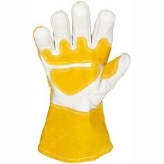 50 Welding Gloves, Gauntlet Cuff, Wing Thumb, Premium Cowhide, XL, 1 PR 50XL …