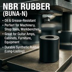1″ Wide x 1 3/16″ Tall Heavy Duty Rubber Equipment Feet Steel Washer 4 -12 Packs