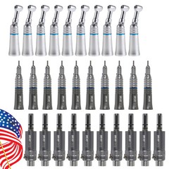 1-10 Dental Low Speed Push Contra Angle Straight Air Motor 2/4H Fit NSK Seasky