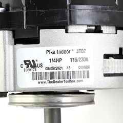 Genteq PIKA JT07 1/4HP ECM Fan Motor 400-1800 RPM, 115/230VAC, 1/2″ Shaft Daiken