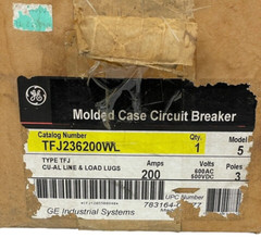 NEW General Electric GE Molded Case Circuit Breaker TFJ236200WL 200A 3 Pole