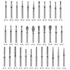 0.99 5Pcs Diamond Burs for High Speed Handpiece FG1.60mm Polishing Burs