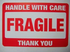 5 FRAGILE Handle with Care DOT 2×3 inch Shipping Label Sticker UPS Fedex USPS