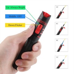 13PCS Fiber Optic Cable Test Kit VFL 15KM/30KM FTTH Red/Green Light with Adapter