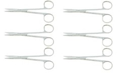 6 Iris Scissors 4.5″ Straight Surgical Dental Instrument Stainless Steel