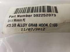 Peerless 592252073 Accoloy Eye 3/8 Grab Hook Grade 100 8800lb NEW