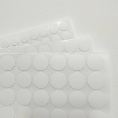 3 Sheets 290 Pcs Screw Hole Cover Stickers, 12 mm/15 mm/21 0.5 inches, White