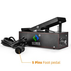 HITBOX Foot Pedal Switch 5-Pin TIG Remote Controller with Switch HBT250P AC/DC