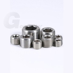 Stainless Steel Internal Hex Male Blanking Plug with BSPP, BSPT and NPT Threads