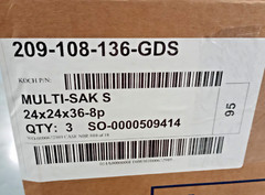 Koch 209-108-136-GDS Air Filter Multi-SAK Series-S (Box of 3 filters) 24x24x36