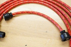 Ford 1841 Industrial Tractor Cloth Copper Spark Plug Wires Set Loader Backhoe