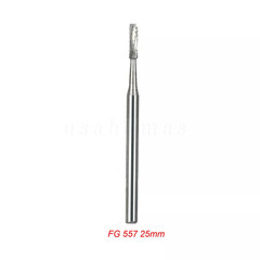 5 piezas Fresas de carburo para cirugía dental 25 mm de longitud FGOS FG-557XL