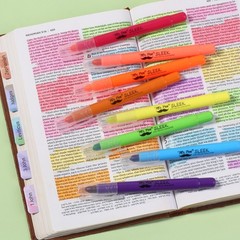 Pack Of 8 Bleed 8 No Gel Highlighter Bible Highlighters Assorted Colors