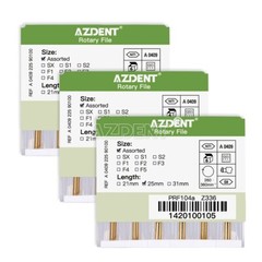 5 Packs Dental Rotary Heat Activated Canal Root Files Needles 25mm Engine Use