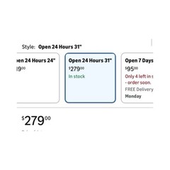 31” x 17” ‘Open 24 Hours’ LED Animated Business Sign Hanging Lighted Display