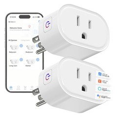 Smart Home Plug, 2.4GHz WiFi Smart Socket, Works with Alexa & Google Assistan…