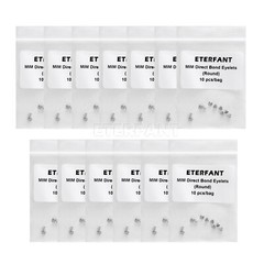10PCs ETERFANT Dental Ortho Lingual Button Bondable MIM Direct Eyelet Round Base