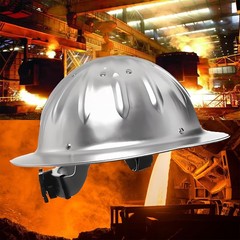 Aluminum Hard Hat,Metal Helmet Safety Helmet with Full Brim Lightweight (Alum