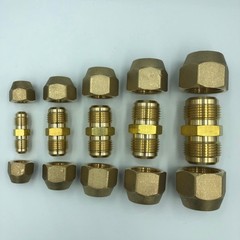 SAE 1/4″ 3/8″ 1/2″ 3/4″ Flare Tube Connector Coupling With Nut Air Conditioner