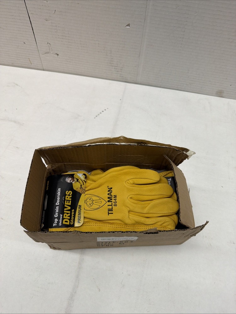 Tillman 864 Premium Top Grain Deerskin Drivers Gloves Unlined Medium 6 Pack