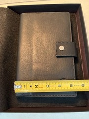 Shinola leather Journal Cover black notebook snap made in USA new w gift box