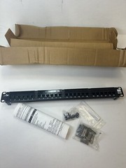 HUBBELL PREMISE WIRING HP5E24E Patch Panel,1.72in.H,5e Category,Steel 46AY35