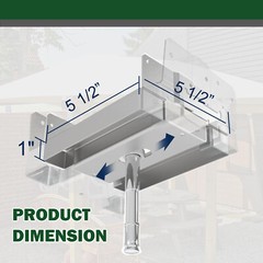 10Pcs 6×6 Concrete Deck Post Anchor Base Adjustable Metal Post Bracket Post Base