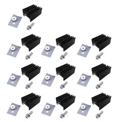 Easycargo 10 Packs TO-220 Heatsink + Insulator Mounting Screws Kit for LM317 Etc
