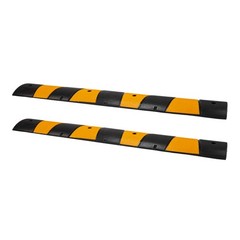 2pcs 6 FT Rubber Speed Bump 2 Channel Portable Heavy Duty Cable Protector Ramp