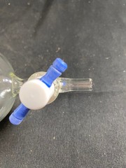 ALLTECH Glass 1000mL Syringe Port Sidearm PTFE Stopcock Gas Sampling Bulb Tube