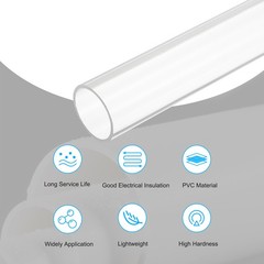 Acrylic Pipe Rigid Round Clear Tube 32mm ID 36mm OD 305mm 2pcs