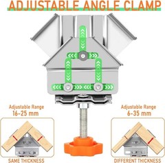 2PCS 90° Right Angle Clamp T-shaped Clamp Corner Multi Woodworking Clamping Tool