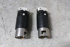 Hubbell CS6365C 2 Pk 125/250VAC 50 A Current Rating Straight Locking Plug